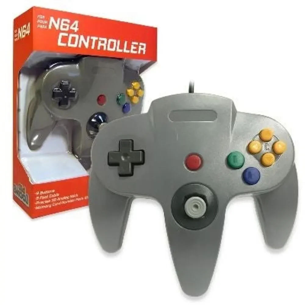 2 N64 Controllers - Grey & Blue (NEW) - Nintendo64 - Old Skool